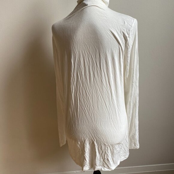 HALOGEN BNWT White Long Sleeve Top Mock Neck New Sz Medium - Picture 4 of 5